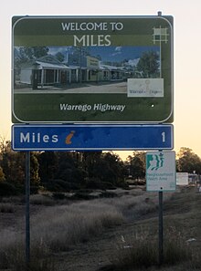 Welcome to Miles signpost Welcome to Miles signpost.JPG