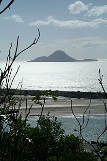 Whale Island from the Kohi Point Walkway close to Whakatane.