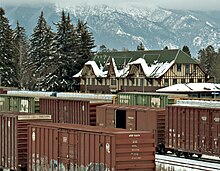 A trackside view of the depot. Whitefish train station.jpg
