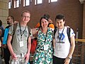 me at Wikimania 2010, with user:jhs and user:dungodung