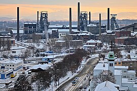 Winter view on Ostravské Hradčany from Tieto Towers.jpg