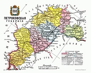 Petrokovská provincie na mapě