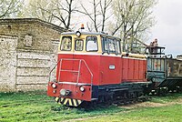 Тепловоз ТУ-6А узкоколейной железной дороги с вагонами.jpg