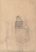 Nikolai Yaroshenko. Sketch of A. K. Chertkova's portrait, 1890s