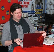Artist John Cassaday signing copies of the hardcover collection during an appearance at Midtown Comics. 1.16.15JohnCassadayByLuigiNovi7.jpg