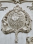 Art Nouveau arabesque on a façade of a city-house from Bucharest