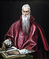 El Greco: Der Heilige Hieronymus als Studierender, 1610