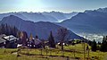 Rigi Hochflue (Blick von Rigi Scheidegg Richtung Südost mit Rigi Hochflue und Niederbauen Kulm)