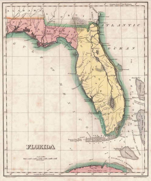 File:1822 Geographical, Statistical, and Historical Map of Florida by Henry Charles Carey, Isaac Lea and Fielding Lucas.png