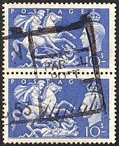 British high value stamps used for parcel post in 1953 1951 SG511 10s used pair with 1953 parcel cancel.jpg