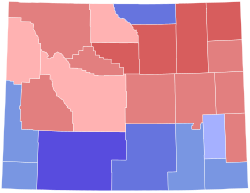 1958 Wyoming gubernur hasil pemilihan peta oleh county.svg