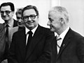prof. Kazimierz Urbanik (mathematician, center) & prof. Henryk Zieliński (historian, right)