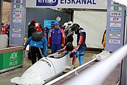 Deutsch: Bob-Europacup 2018/19; Station 1 in Altenberg, 2er-Rennen Nummer 1, Lauf 1 English: Bobsleigh Europe Cup 2018-19 in Altenberg - 2-man Race 1, first run