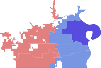 2009 Omaha mayoral election results map by city council district.png