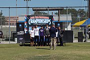 Tarleton State Texans men's cross country team, third place in the men's 8K race