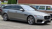 2018 Jaguar XF Sportbrake S, front right (ISWC meet, July 15, 2023).jpg