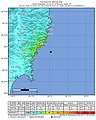2020-04-19 Ofunato, Japan M6.3 earthquake shakemap (USGS).jpg