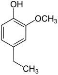 Structural formula of 4-ethylguaiacol