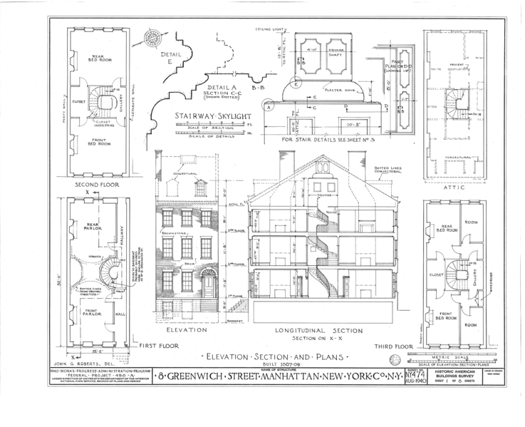 File:8 Greenwich Street (House), New York, New York County, NY HABS NY,31-NEYO,54C- (sheet 1 of 8).png