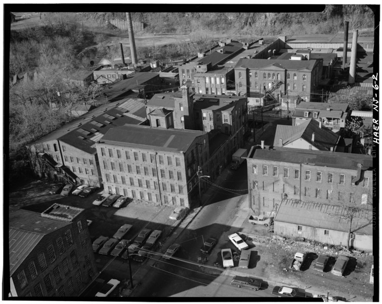 File:AERIAL VIEW LOOKING NORTHWEST. - Essex Mill, Mill and Van Houten Streets, Paterson, Passaic County, NJ HAER NJ,16-PAT,11-2.tif