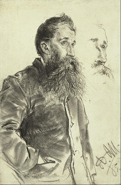 File:Adolphe von Menzel - Study of a Man with a Beard, His Hand in His Pocket - Google Art Project.jpg