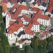 Aerial image of the Abbey of Saint Mang (view from the southwest).jpg