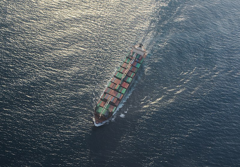 File:Aerial photograph of a cargo ship.jpg