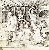 Albrecht Dürer, 'Badande kvinner', 1496.