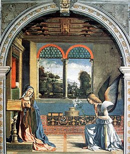 Andrea Previtali, Annonciation, (Sanctuaire de Santa Maria Annunziata à Meschio, Vittorio Veneto) .jpg