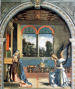 <i>Annunciation</i> (Previtali) Painting by Andrea Previtali