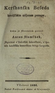 Миниатюра для Файл:Anton Martin Slomšek - Kershanska beseda katoljshkim misjonam pomagat.pdf