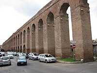 View at the crossing of Fosso di Centocelle