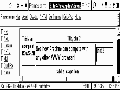 Screenshot of Arachne displaying its embedded frames and tables test pages in CGA 640×200 mode