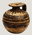 Aryballos globulare, ceramica etrusco corinzia, necropoli di Poggio Sommavilla.