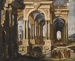 Tillskriven François de Nomé Architectural Capriccio with Christ and Disciples.jpg