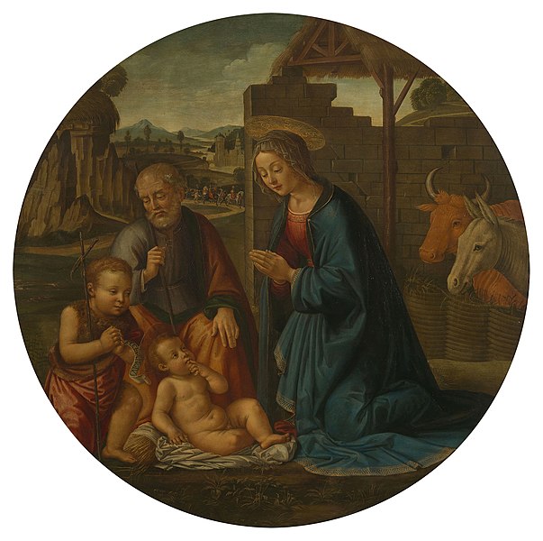 File:Attributed to Sebastiano Mainardi (San Gimignano c. 1450-55-1513) - The Holy Family - RCIN 403027 - Royal Collection.jpg