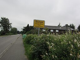 Ortseingangsschild Bünge in Dörpstedt