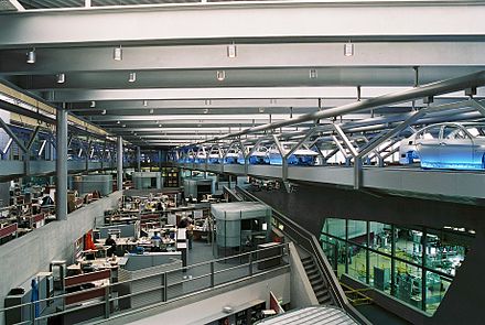 Inside the Central Building of the BMW plant in Leipzig, designed by Zaha-Hadid