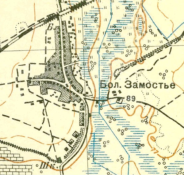 План деревни Большое Замостье. 1931 год