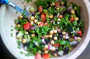 Balela, a Mediterranean bean salad