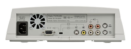 The rear panel of the Pippin, with multiple A/V outs and printer and modem ports