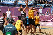 Deutsch: Beachhandball bei den Olympischen Jugendspielen 2018; Tag 3, 9. Oktober 2018; Jungs, Vorrunde, Gruppe A - Ungarn-Thailand 2:1 English: Beach handball at the 2018 Summer Youth Olympics at 9 October 2018 – Girls Preliminary Round Group A‎ – Hungary-Thailand 2:1