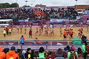 Deutsch: Beachhandball bei den Olympischen Jugendspielen 2018; Tag 5, 10. November 2018; Mädchen, Hauptrunde - Kroatien-Niederlande 1:2 English: Beach handball at the 2018 Summer Youth Olympics at 11 October 2018 – Girls Main Round – Croatia-Netherlands 1:2