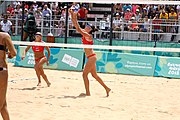 Deutsch: Beachvolleyball bei den Olympischen Jugendspielen 2018; Tag 11, 17. Oktober 2018; Mädchen, Finale – Italien (Claudia Scampoli & Nicol Bertozzi)- Russland (Maria Woronina & Maria Botscharow) 0:2 (19–21/19–21) English: Beach volleyball at the 2018 Summer Youth Olympics at 17 October 2018 – Girls Final – Italy (Claudia Scampoli & Nicol Bertozzi) - Russia (Maria Voronina & Maria Bocharova) 0:2 (19–21/19–21)