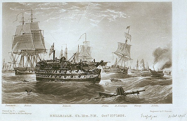 HMS Belleisle after the Battle of Trafalgar