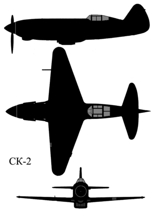 <span class="mw-page-title-main">Bisnovat SK-2</span> Soviet fighter aircraft created in 1940