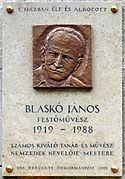 Memortabulo pri János Blaskó (pentristo)