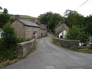 Bont Dolgadfan Hamlet in the county of Powys, Wales