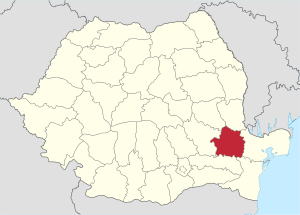 Localização de Brăila na Roménia