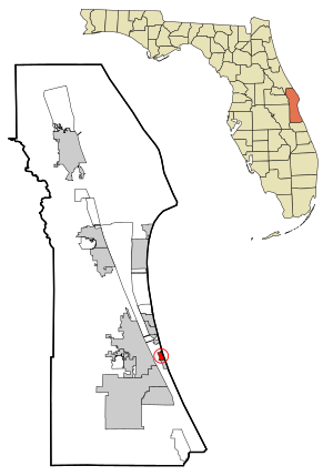 Brevard County Florida Incorporated and Unincorporated areas Indialantic Highlighted.svg